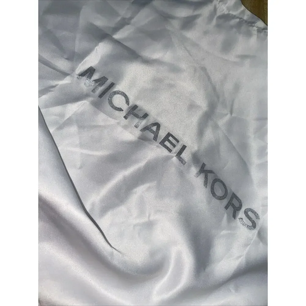 Michael Kors White Satin Drawstring Large Dust bag Dust Cover Handbags 14.5x16”